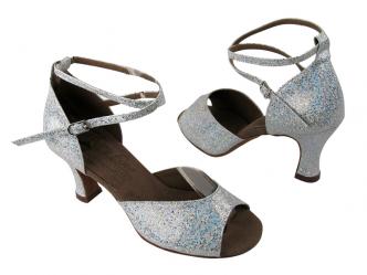 dansschoenen glitters zilver  